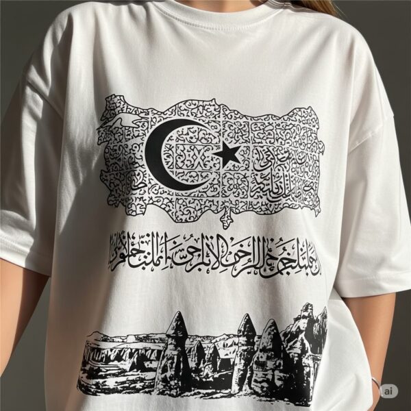 %100 Pamuk Baskılı Tişört